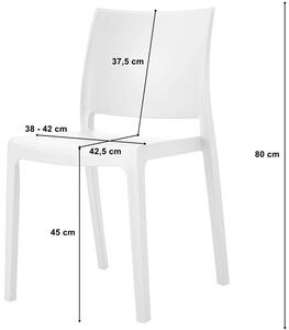 Białe nowoczesne krzesło na taras, balkon - Guni