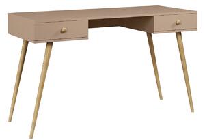Skandynawskie biurko z szufladami macchiato - Tida 13X