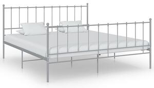 Szare metalowe łóżko małżeńskie 200x200 cm - Cesaro
