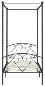 Szare metalowe łóżko rustykalne 120x200 cm - Elox