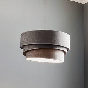 Duolla Żyrandol Devon, szary/biały Ø45cm