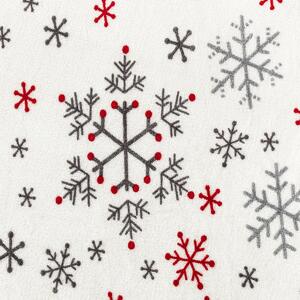 Świąteczne prześcieradło mikroflanela Snowflakes, 160 x 200 cm