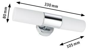 Paulmann Lenia kinkiet IP44 chrom/opal 2-pkt