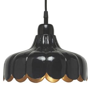 PR Home lampa wisząca Wells Small czarna/złota Ø 24 cm wtyczka