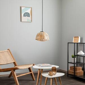 Lampa wisząca Lindby Ilajus, Ø 30 cm, bambus, E27