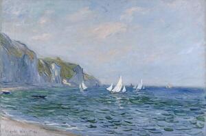 Reprodukcja Cliffs and Sailboats at Pourville, Monet, Claude