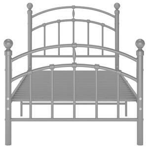 Szare metalowe łóżko jednoosobowe 90x200 cm - Enelox