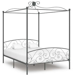 Szare rustykalne łóżko małżeńskie 140x200 cm - Orfes