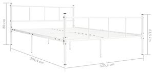 Białe metalowe łóżko 120x200 cm - Jumo