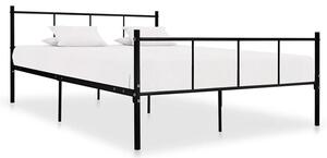 Czarne metalowe łóżko z zagłówkiem 120x200 cm - Jumo