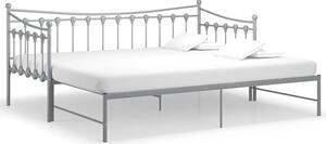 Szare rozkładane łóżko metalowe 90x200 cm - Tassimo