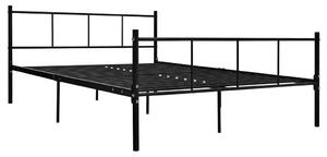 Czarne metalowe łóżko z zagłówkiem 120x200 cm - Jumo