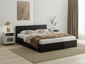 Czarne łóżko z materacem i pojemnikiem 120x200 - Cansar 3X