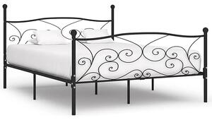 Czarne metalowe łóżko 200x200 cm - Tulvos