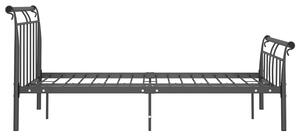 Czarne metalowe łózko z zagłówkiem 120x200 cm - Keri