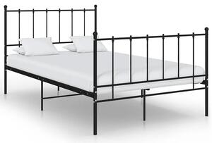 Czarne metalowe łóżko z zagłówkiem 120x200 cm - Cesaro
