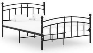 Czarne metalowe łóżko małżeńskie 160x200 cm - Enelox
