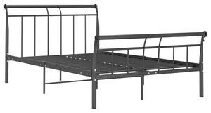 Czarne metalowe łóżko loftowe 140x200 cm - Keri