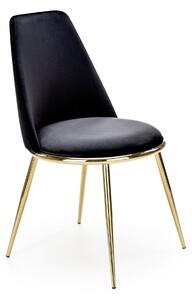 Velvetowe krzesło na złotych nogach K460