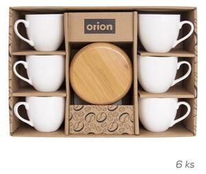 Orion Komplet prezentowy filiżanek porcelanowych z talerzykami Bambu, 6 szt