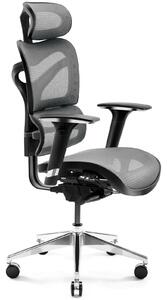 Krzesło biurowe z dzielonym oparciem Diablo V-Commander czarno-szary