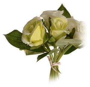 Bukiet sztuczny pączki róży beżowy, 22 cm
