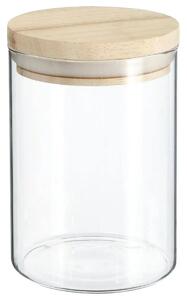 JARWO szklany słoik na żywność z drewnianą pokrywką 600 ml