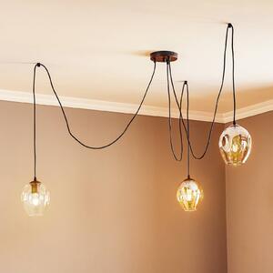 Lampa wisząca szklana Starla EMIBIG LIGHTING, możliwość ściemniania, czarny, salon / jadalnia, szkło, nowoczesny