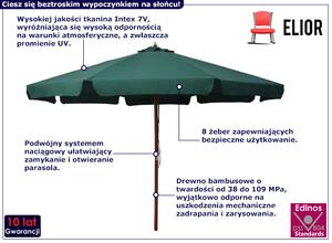Zielony parasol do ogrodu - Karcheros