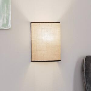 Kinkiet Jute&black Duolla, możliwość ściemniania, brązowy / rdzawy, salon / jadalnia, tkanina / materiał / jedwab, dworkowy / rustykalny