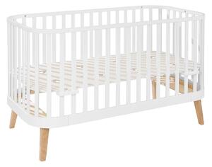 Luksusowe łóżeczko dziecięce z materacem PRINCIPAL 140x70 cm białe