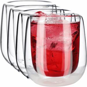 Szklanki termiczne z podwójną ścianką 250 ml, 4 szt