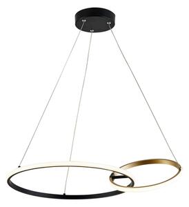 Lampa wisząca pierścieniowa LED RANDO czarno-złota