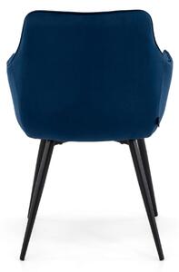 MebleMWM Krzesło tapicerowane DC0084-2 niebieskie