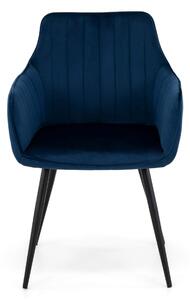 EMWOmeble Krzesło tapicerowane DC-0084-2 niebieski welur