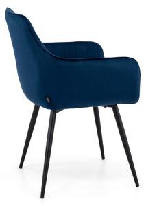 EMWOmeble Krzesło tapicerowane DC-0084-2 niebieski welur