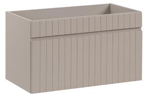 Szafka umywalkowa beżowa z lamelami 80 cm F2-H94