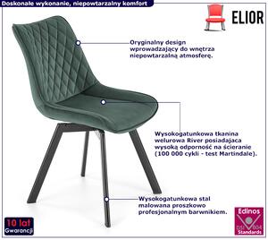 Zielone nowoczesne krzesło pikowane - Elpo
