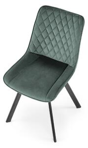 Zielone nowoczesne krzesło pikowane - Elpo