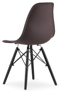 Brązowe krzesło nowoczesne - Naxin 3X