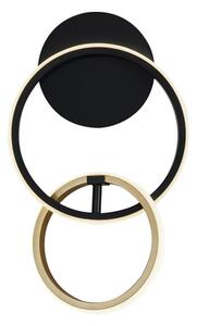 Kinkiet pierścieniowy LED RANDO czarno-złoty