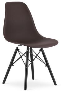 Brązowe krzesło nowoczesne do jadalni - Naxin 3X