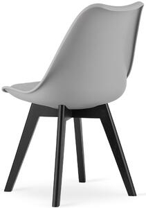 Szare kuchenne krzesło z poduszką - Asaba 4X