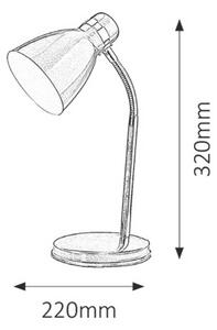 Rabalux 4206 Patric lampa stołowa, srebrny
