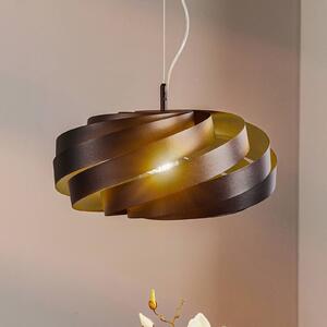 Domiluce Lampa wisząca Vento, czarna, Ø 50 cm, metal, E27