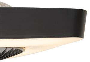 Inteligentny wentylator sufitowy kwadratowy czarny ze ściemnianą diodą LED - Climo Oswietlenie wewnetrzne