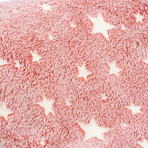 Koc Soft Dreams Stars świecący czerwony, 150 x 200 cm
