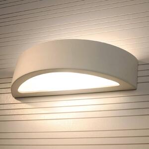 SOLLUX LIGHTING Lampa ścienna Bow up/down z ceramiki, biała, szerokość 38 cm