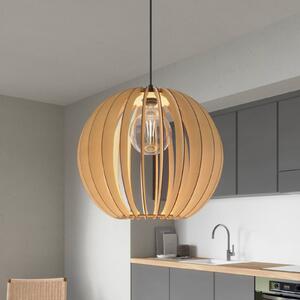 Lampa wisząca Clay Envostar, możliwość ściemniania, jasne drewno, salon / jadalnia, drewno, skandynawski