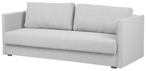 Sofa rozkładana 3-osobowa kanapa z pojemnikiem funkcją spania jasnoszara Eksjo Beliani